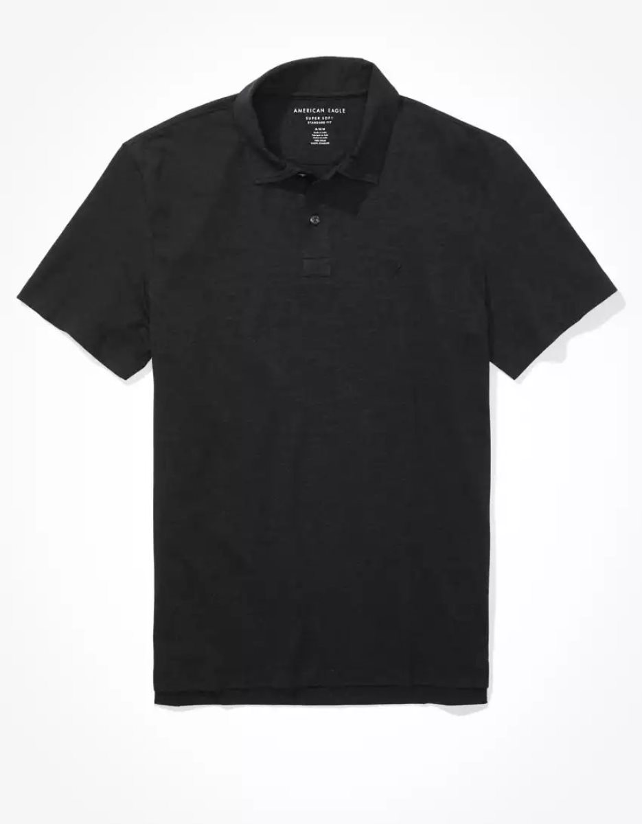 Polos American Eagle AE Super Soft Legend Jersey Grise Homme | MXO-26556038